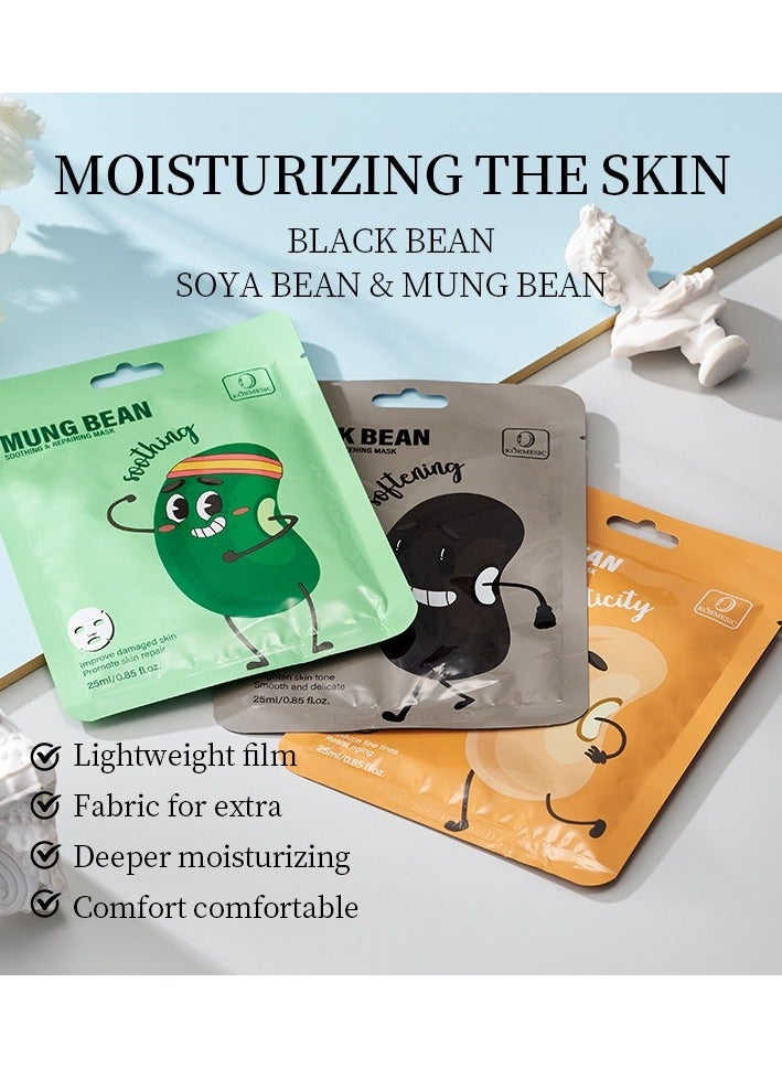 Kormesic Black Bean Facial Mask 25ml-5 packs  - Detoxifying & Revitalizing - Image 3