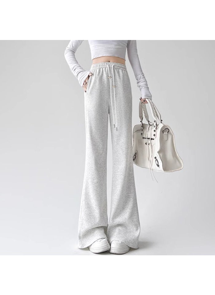 Generic Postpartum Maternity Bell-Bottoms Slim Fit Casual Pants Light gray  - Image 3