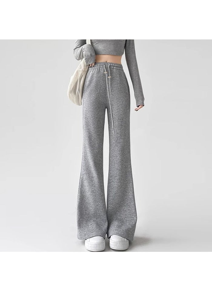 Generic Postpartum Maternity Bell-Bottoms Slim Fit Casual Pants Light gray  - Image 1