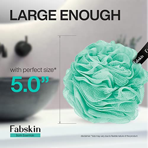 FABSKIN Round Loofah Bath Shower Sponge Scrubber Exfoliator for Women & Men | Body Wash Scrub for Bathing | Smooth Lathering & Deeply Cleansing Bath Scrubber for Body (Multicolor, Pack of 6) - Image 2
