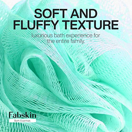 FABSKIN Round Loofah Bath Shower Sponge Scrubber Exfoliator for Women & Men | Body Wash Scrub for Bathing | Smooth Lathering & Deeply Cleansing Bath Scrubber for Body (Multicolor, Pack of 6) - Image 3