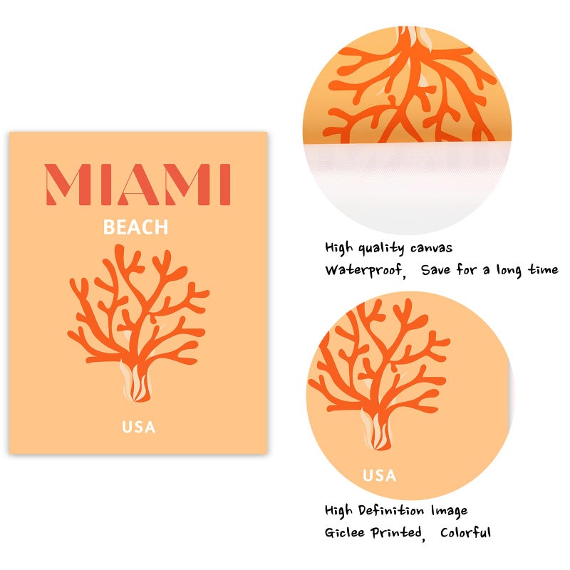 وولاين Whaline 9pcs Preppy Travel Canvas Art Art يطبع الملونة الملونة الجمالية ديكور ملصق فني الحد الأدنى لغرفة غرفة النوم غرفة الكلية الوردي (غير مؤلف 11 × 14in) - Image 3