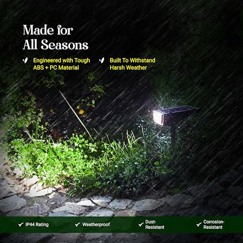 Dylect® Eco Solar Garden Light Outdoor, Pathway, Yard, Terrace Garden, IP44 Waterproof, Long 8Hr Runtime with Auto On/Off Feature (2 in 1 Cool White + Warm White), Acrylonitrile Butadiene Styrene - Image 3