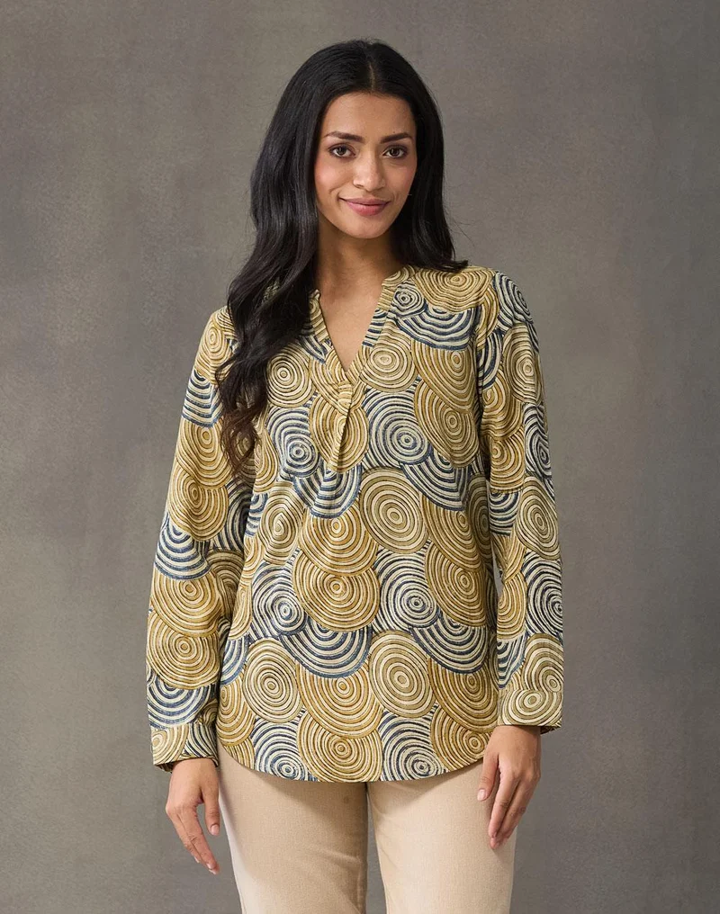 Fabindia  Green Cotton Kalamkari Printed Tunic for Women | Best Price UAE