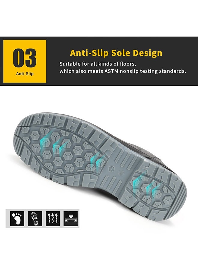 AOwang Steel Toe Shoes for Men Lightweight Safety Shoes Comfortable Puncture Proof Slip On Indestructible Work Shoes and Fashion Sneakers.  - Image 5