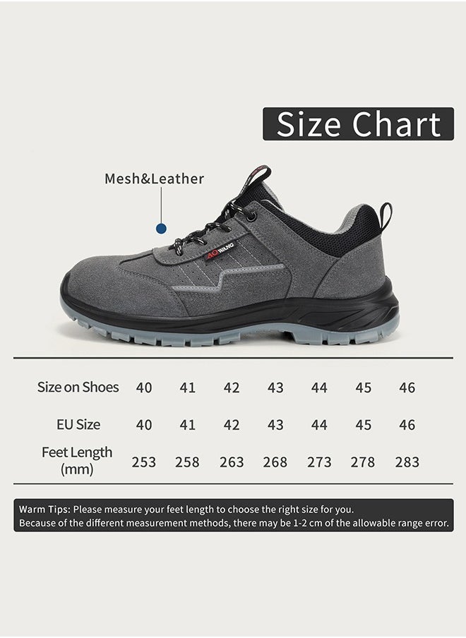AOwang Steel Toe Shoes for Men Lightweight Safety Shoes Comfortable Puncture Proof Slip On Indestructible Work Shoes and Fashion Sneakers.  - Image 2
