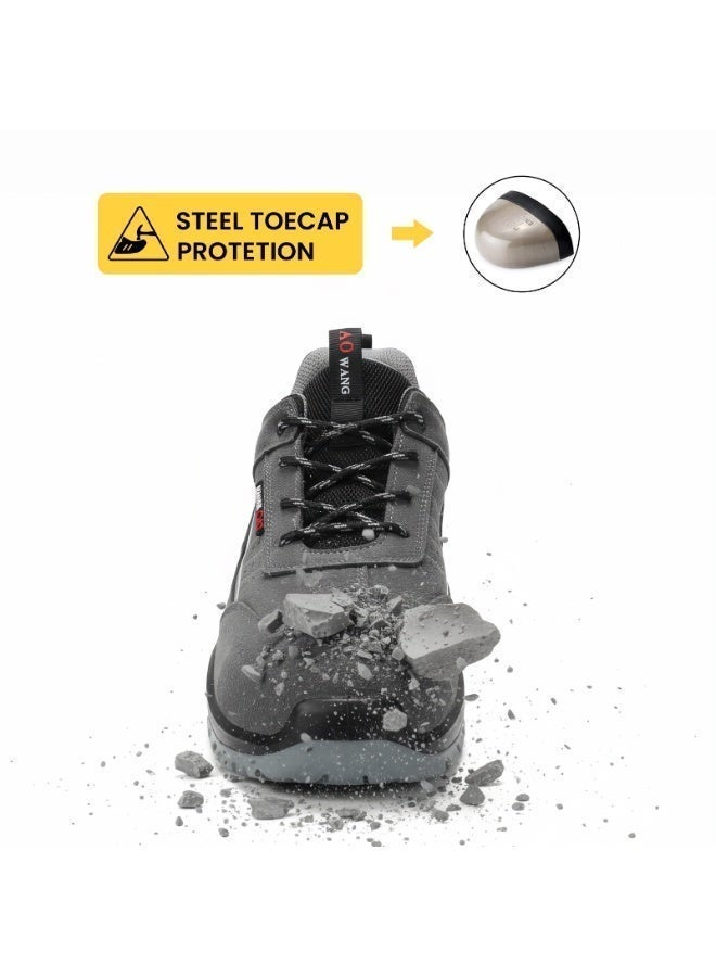 آو وانغ حذاء امن بمقدمه من الصلب لحمايه الاصابع للرجال يتميز بخفه الوزن ، مريح وغير قابل للتلف او الثقب وسهل الارتداء بتصميم رياضى عصرى - Image 3