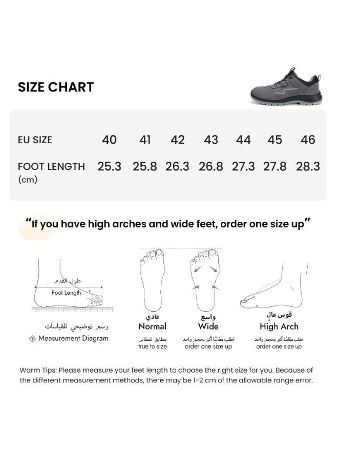 آو وانغ حذاء امن بمقدمه من الصلب لحمايه الاصابع للرجال يتميز بخفه الوزن ، مريح وغير قابل للتلف او الثقب وسهل الارتداء بتصميم رياضى عصرى - Image 2