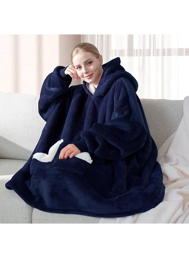 DANUBE HOME Danube Home Elixir Full Body Blanket Jacket Blue 80x74cm | Flannel 210G/Sm + Sherpa 180G/Sm Blanket For Bedroom  - Image 2