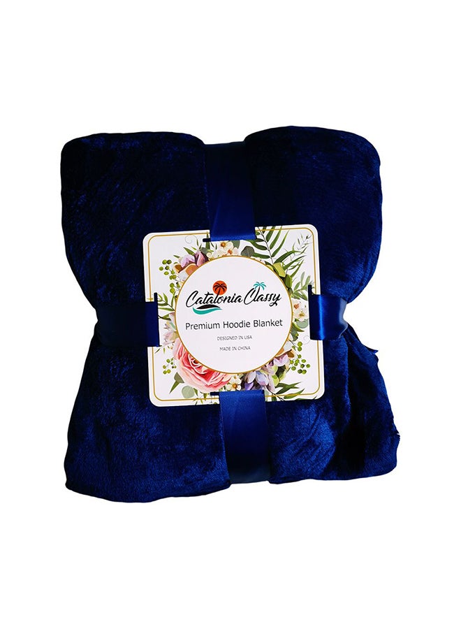DANUBE HOME Danube Home Elixir Full Body Blanket Jacket Blue 80x74cm | Flannel 210G/Sm + Sherpa 180G/Sm Blanket For Bedroom  - Image 1