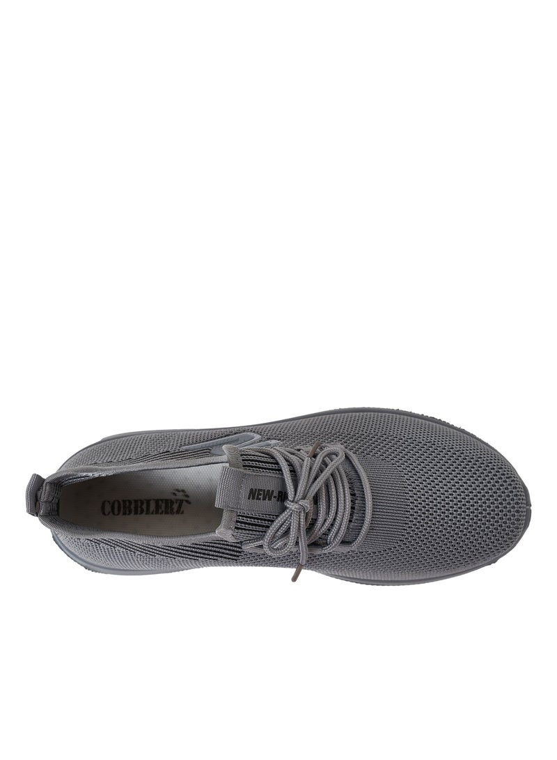 Cobblerz Cobblerz Men's Lace-up Low Top Sneakers Lt Grey  - Image 4