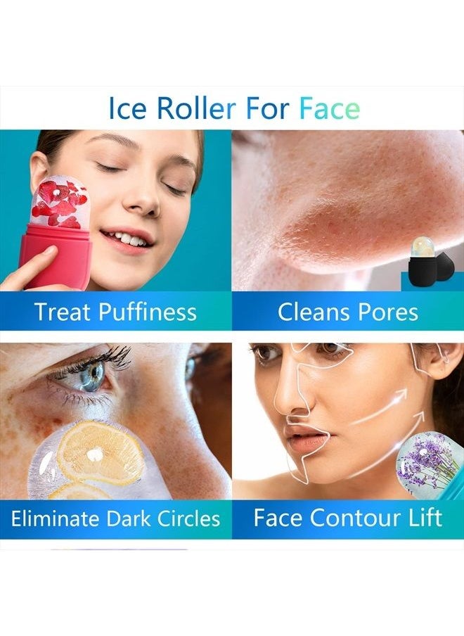 PASNOWFU - Ice Cube Face Roller, Eyes and Neck, Brighten Skin & Enhance Your Natural Glow, Reusable Facial Treatment, Ice Cube Roller to Tighten Skin & De-Puff Eye Area, Cryotherapy for Face Ice(Pink) - Image 1