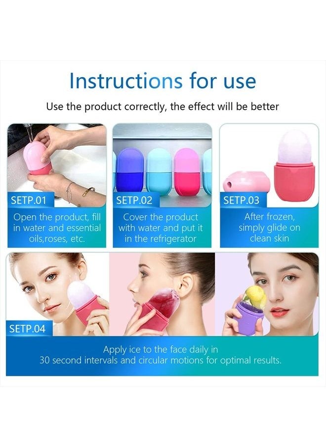 PASNOWFU - Ice Cube Face Roller, Eyes and Neck, Brighten Skin & Enhance Your Natural Glow, Reusable Facial Treatment, Ice Cube Roller to Tighten Skin & De-Puff Eye Area, Cryotherapy for Face Ice(Pink) - Image 1