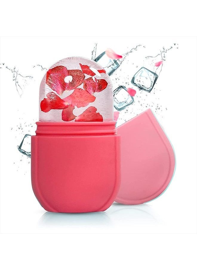 PASNOWFU - Ice Cube Face Roller, Eyes and Neck, Brighten Skin & Enhance Your Natural Glow, Reusable Facial Treatment, Ice Cube Roller to Tighten Skin & De-Puff Eye Area, Cryotherapy for Face Ice(Pink) - Image 1
