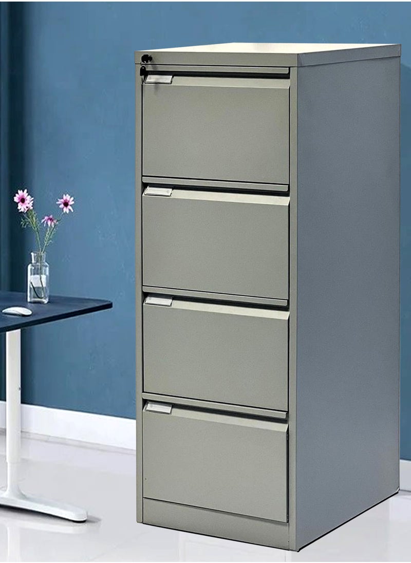 Metal Cabinet with 4 Drawers, Vertical File Cabinet, Office Storage Cabinet