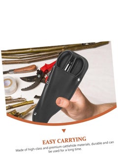 KASTWAVE Sheath Clip on Pruner Holster Plier Holster Leather Scissor Bag Miter Clamps for Trim Pliers Holder Hunting Tools Pouch Protector Pruning Shears Scissors Embroidered Pu  - Image 3