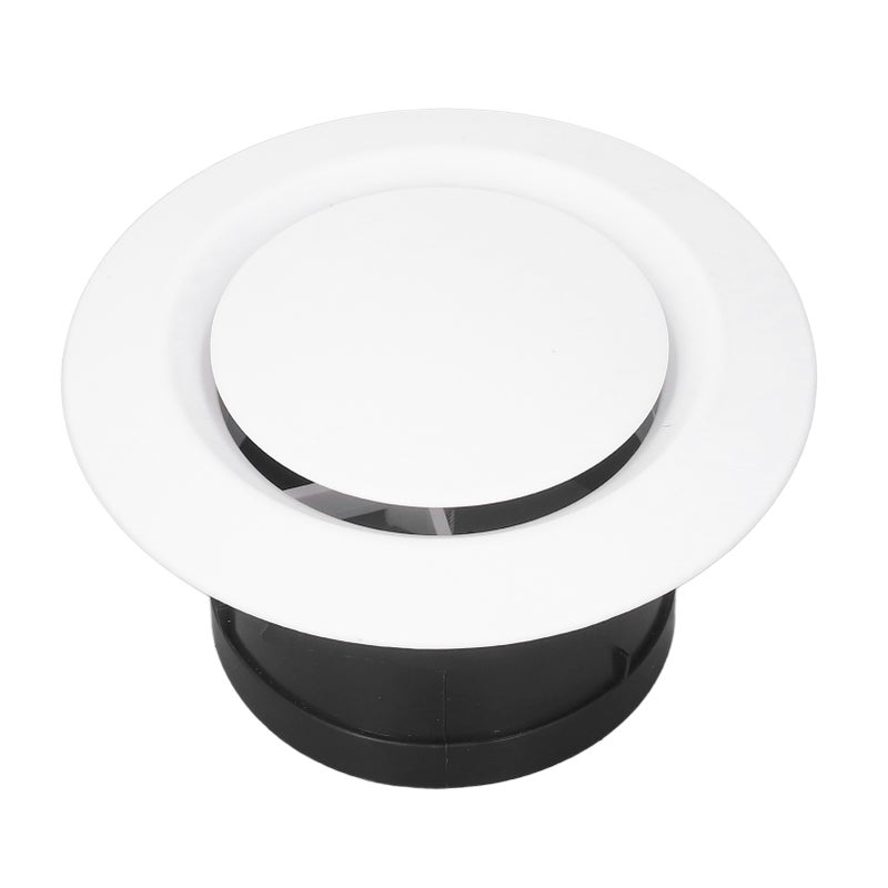 Adjustable Air Vent ABS Wall Mounted Flexible Space Saving Round Soffit Air Vent for Bathroom Library 6in - Image 4