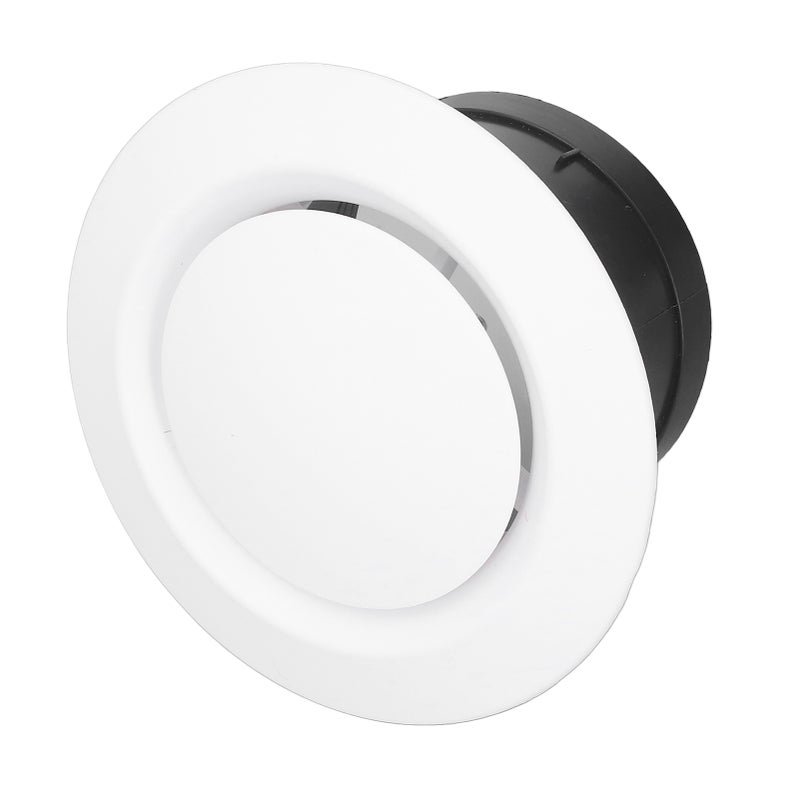 Adjustable Air Vent ABS Wall Mounted Flexible Space Saving Round Soffit Air Vent for Bathroom Library 6in - Image 1