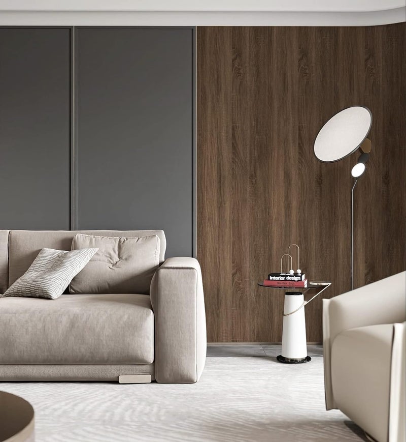 BPA ورق لاصق من الخشب Dimmon 59"x15.7" بلون أزرق سماوي بني بملمس سميك - Image 1