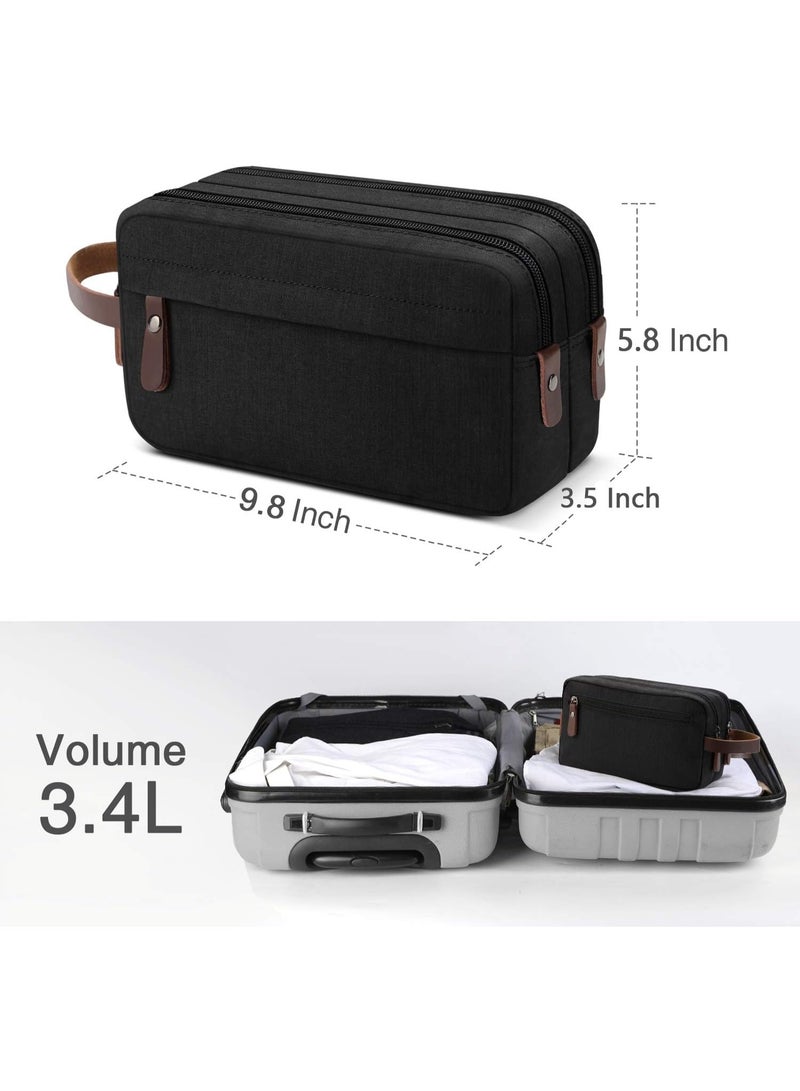 YelaJoy Men's Travel Toiletry Organizer Bag Water-resistant Shaving Dopp Kit Bathroom Bag (Black Water-resistant) - Image 5