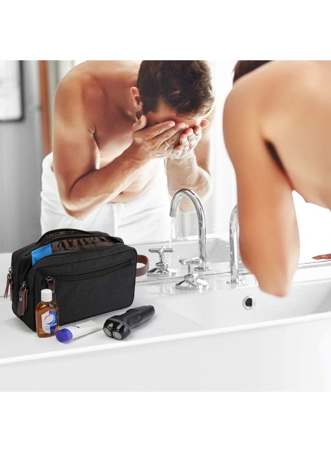 YelaJoy Men's Travel Toiletry Organizer Bag Water-resistant Shaving Dopp Kit Bathroom Bag (Black Water-resistant) - Image 4