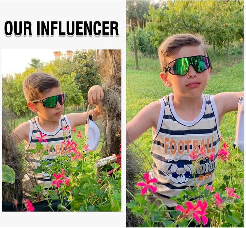 DUCO Kids Sunglasses Polarized UV Protection 400 - Kids Sports Sunglasses Boys with Lightweight TR90 Frame - Youth Baseball and Cycling Sun Glasses for Boys & Girls - DK268 - Image 3