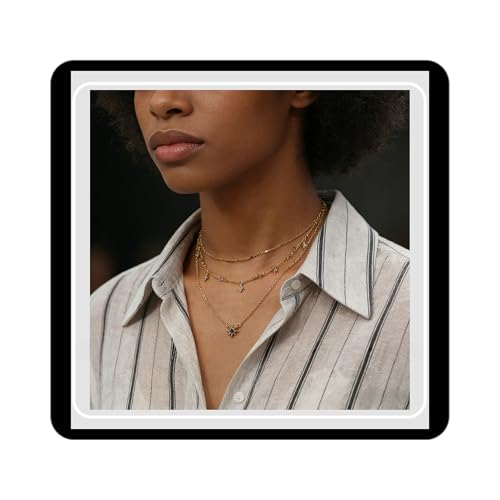 Doubnine Sun Star Dainty Gold Choker Multilayer Necklace Crysral Boho Charm Necklace for Women - Image 1
