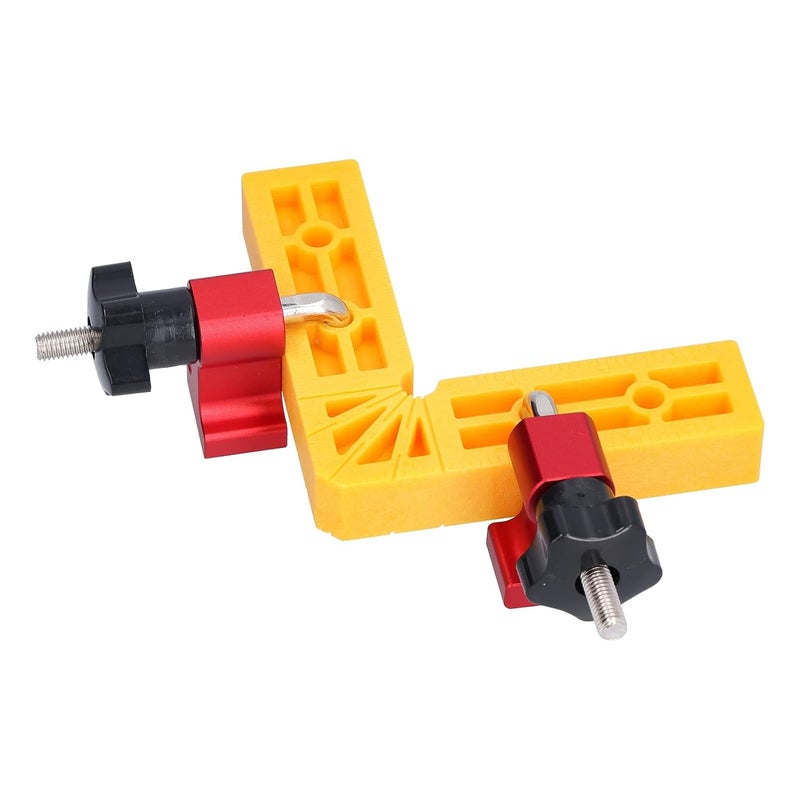 Foldable Plastic Right Angle Clamps 120x120mm Non Slip Grip Inch Metric Scale Woodworking Squares - Image 1