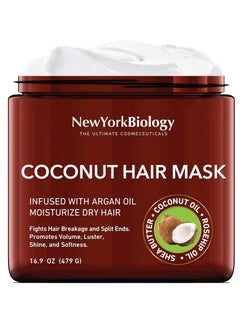 NEW YORK BIOLOGY THE ULTIMATE COSMECEUTICALS New York Biology Moroccan Argan Oil Shampoo and Conditioner with Coconut Hair Mask for Hair Growth and Volume - Moisturizing and Volumizing for All Hair Types - Moisturizing and Deep Conditioning  - Image 2