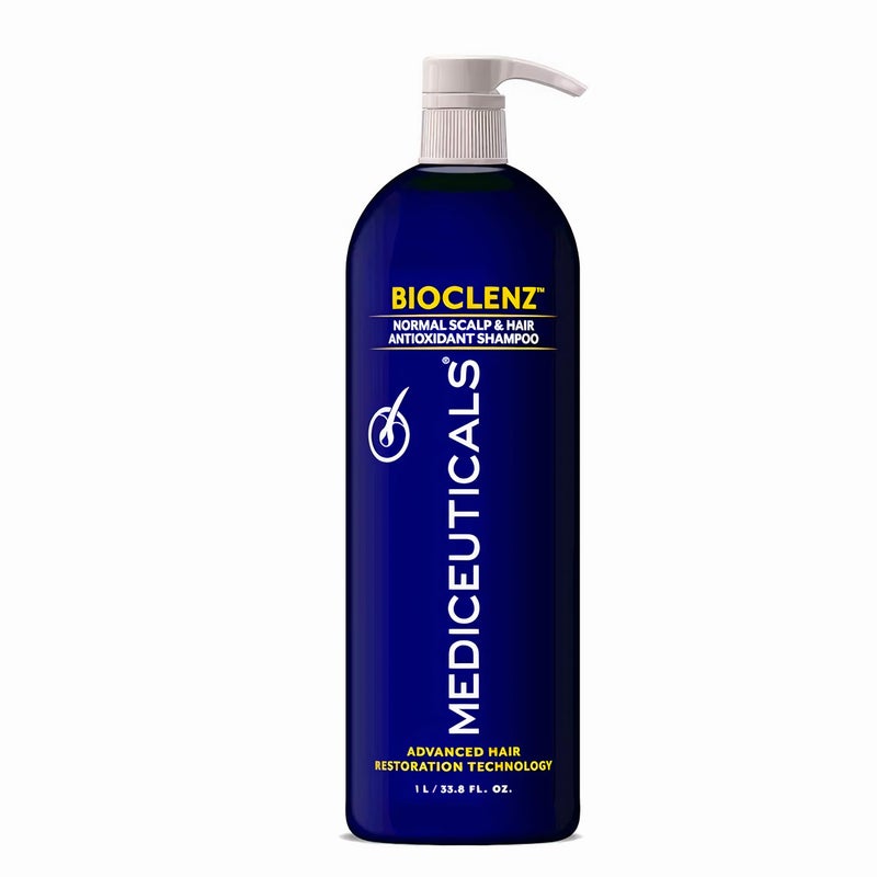 Mediceuticals Bioclenz Shampoo AntiShedding Shampoo for Women and Men Shampoo for Hair Loss Due to Telogen Effluvium Postpartum Hair loss Shampoo For Normal Hair and Scalp 338 oz 1L