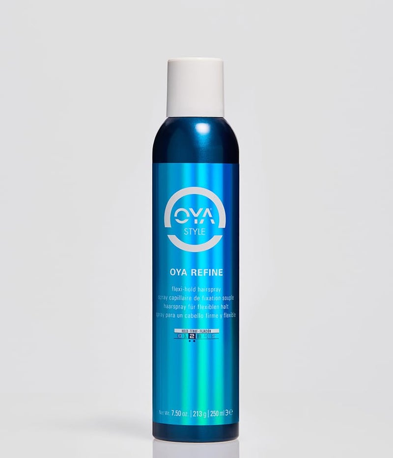 OYA REFINE Flexi-Hold Hairspray - Lightweight Flexible Hold Finishing Hair Spray for Fine Medium Hair - Volumizing Fast Drying Aerosol Shaper for All Hairs - Touchable Style Control - 250ml - Image 1