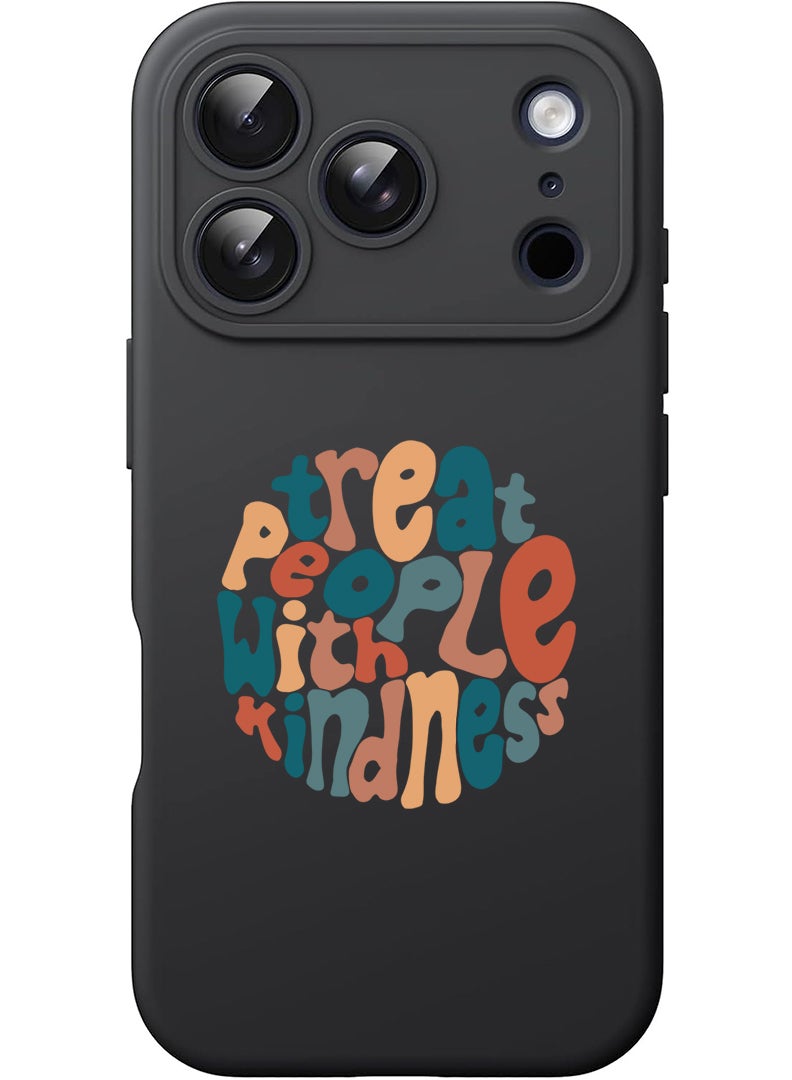 Theodor Protective Slim Fit Case Liquid Silicone Cover with Full Body Protection Anti-Scratch Shockproof Case For Apple iPhone 17 Pro (Black) TPWK-01 - Image 1