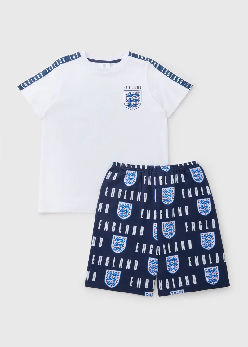 Matalan Boys White England Pyjama Set