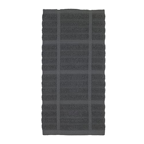 All-Clad Solid Kitchen Towel: Highly Absorbent, Super Soft Long Lasting - 100% Cotton, 17"x30" Tea Towel for Cleaning & Drying Dishes, Pans, Glassware, or Countertops, (1-Pack), Pewter - Image 1