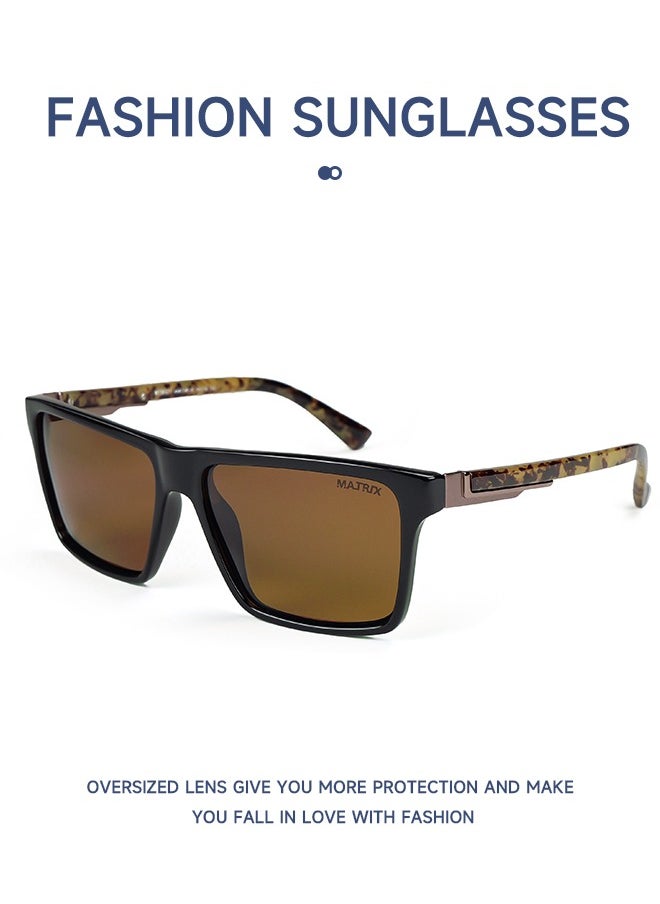 MATRIX - MATRIX high-end sunglasses men's polarized anti-UV square driving and fishing sunglasses - Image 1