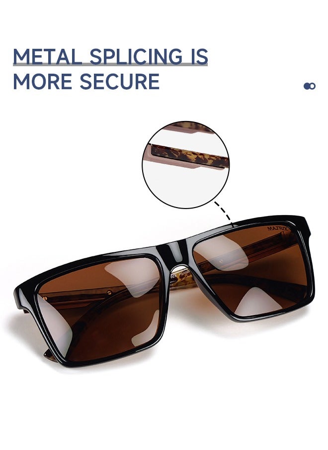 MATRIX - MATRIX high-end sunglasses men's polarized anti-UV square driving and fishing sunglasses - Image 1