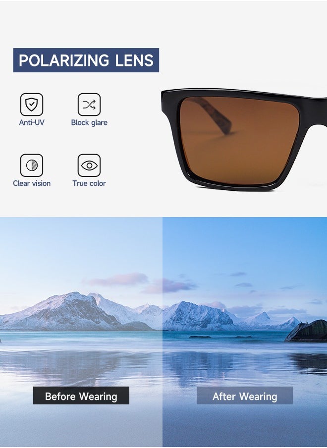 MATRIX - MATRIX high-end sunglasses men's polarized anti-UV square driving and fishing sunglasses - Image 1