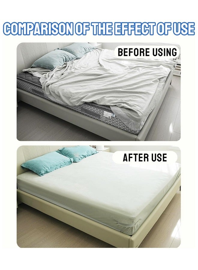 4Pcs Lock Sheet Holders, Bed Corner Sheet Straps Keep Sheets Firm & Tight, Heavy Duty Mattress Straps for All Sheet Sizes, Easy One-Time Installation - Image 4