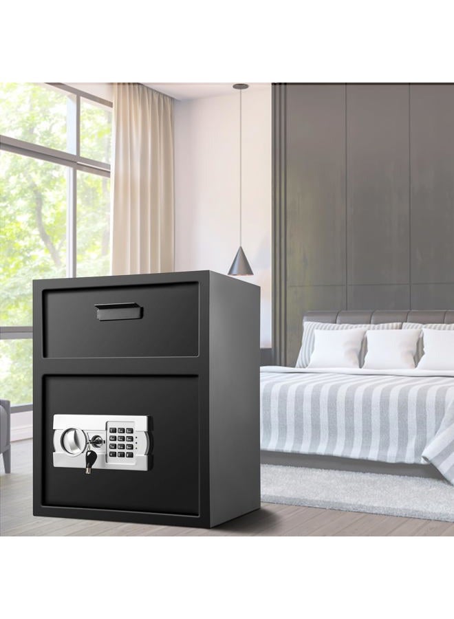 VEVOR Digital Depository Safe 1.7 Cubic Feet Made of Carbon Steel Electronic Code Lock Depository Safe with Deposit Slot with Two Emergency Keys Depository Box for Home Hotel Restaurant and Office - Image 2