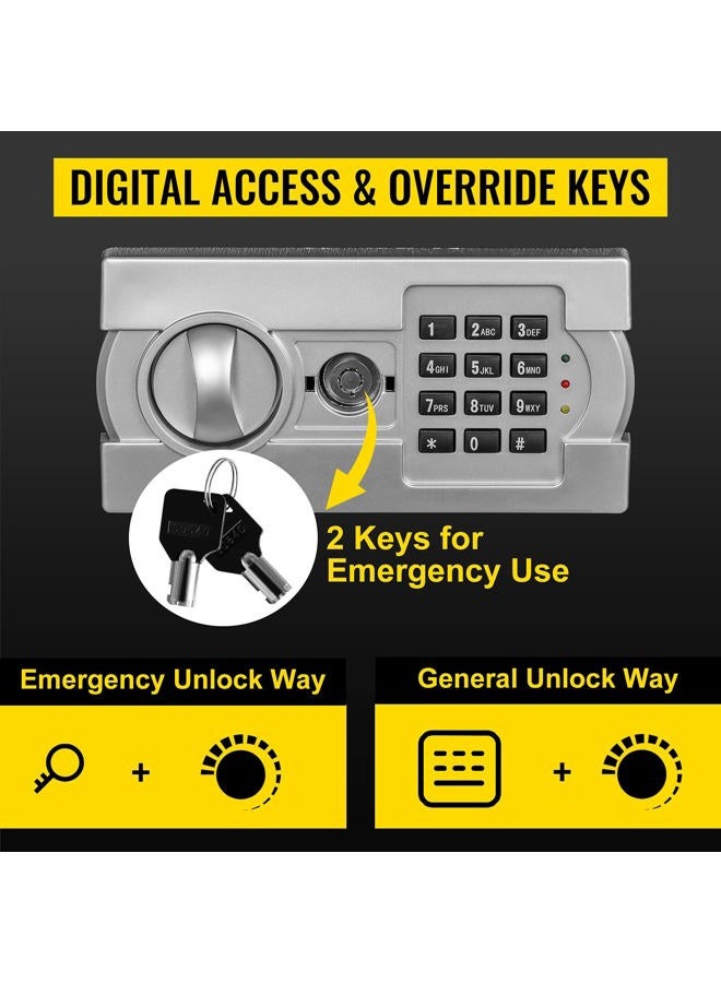 VEVOR Digital Depository Safe 1.7 Cubic Feet Made of Carbon Steel Electronic Code Lock Depository Safe with Deposit Slot with Two Emergency Keys Depository Box for Home Hotel Restaurant and Office - Image 4
