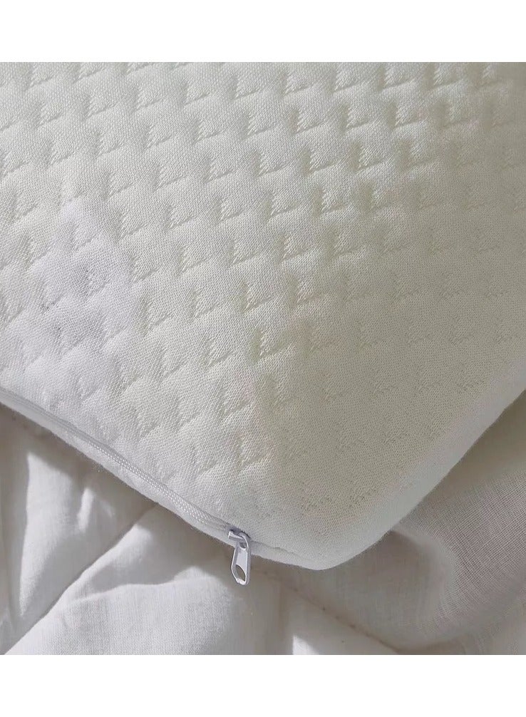 Cozy Memory Foam Medical Pillow With Removable Outer Cover, 60*40*12Cm White - Image 3