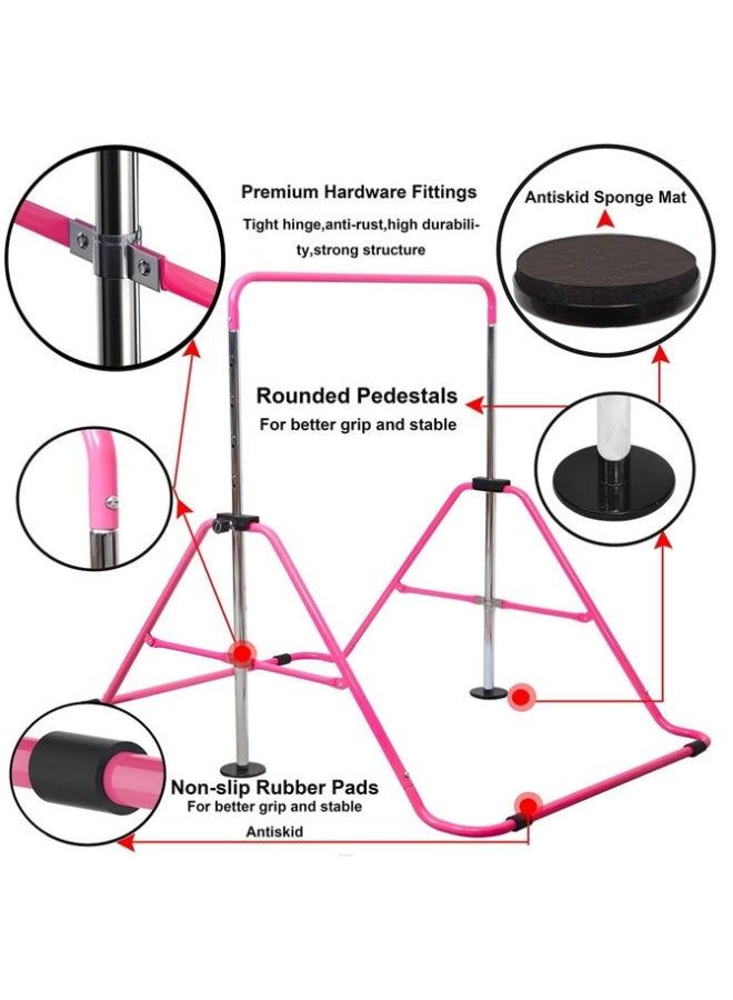ماكس سترينث قضبان جمباز قابلة للتمديد، قضيب تدريب للأطفال، ارتفاع قابل للتعديل - Image 4
