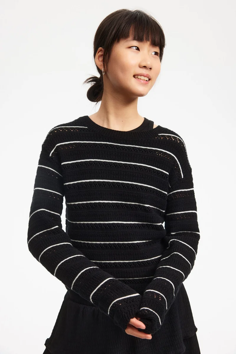H&M Pointelle-knit cotton jumper