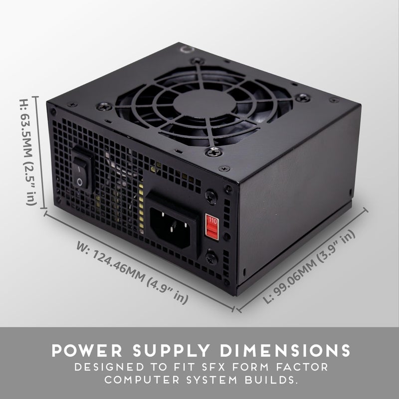 Apevia SFX-AP500W Mini ITX Solution/Micro ATX/SFX 500W Power Supply - Image 3