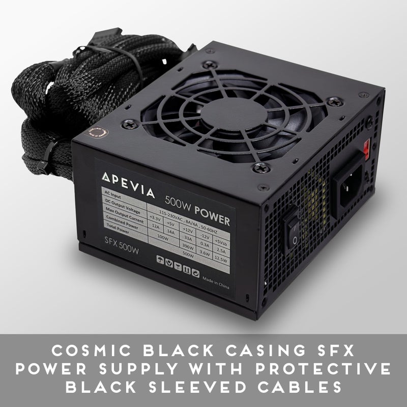 Apevia SFX-AP500W Mini ITX Solution/Micro ATX/SFX 500W Power Supply - Image 2