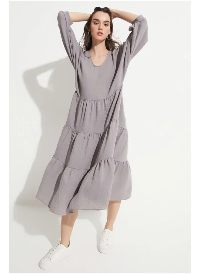 JUNE June Loose Cut Dress Grey