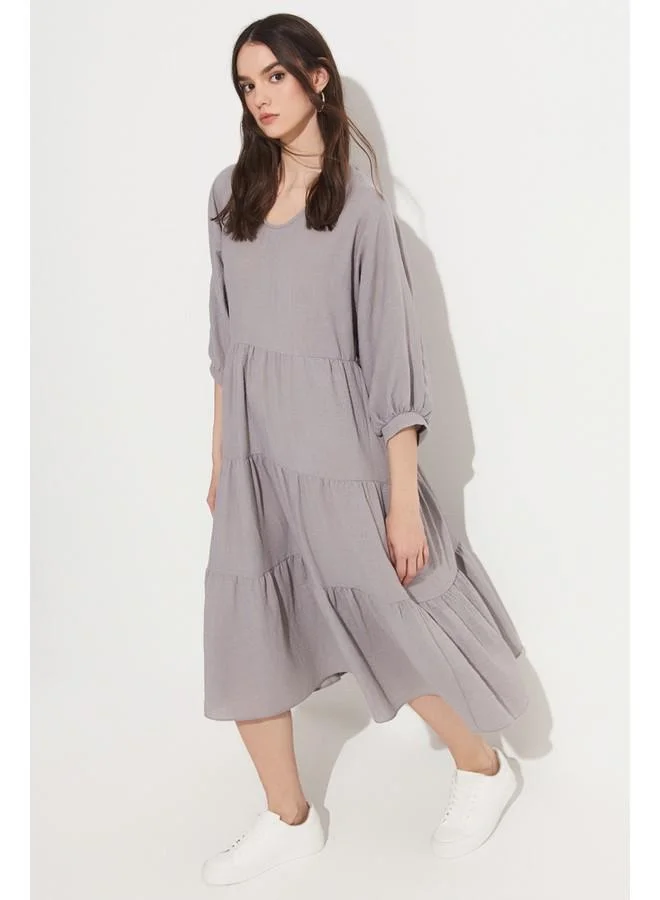 جون Tiered Cotton Dress
