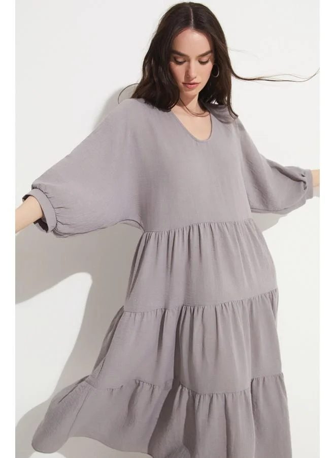 جون Tiered Cotton Dress