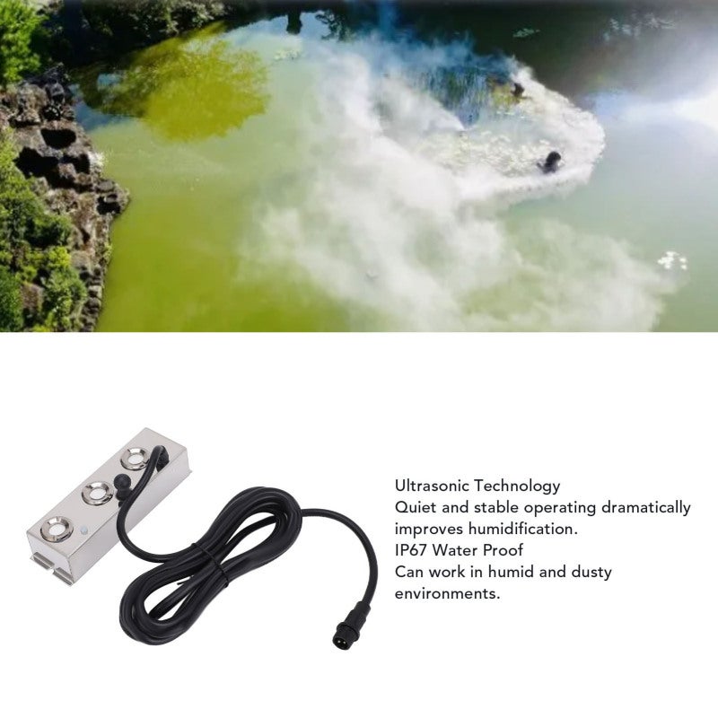 Ultrasonic Mister: Stainless Steel Low-Noise Independent Nozzle - Durable Construction Effortless Setup Humidifier Fog Generator for Indoor Outdoor Aesthetic & Tranquil Ambiance - Image 5