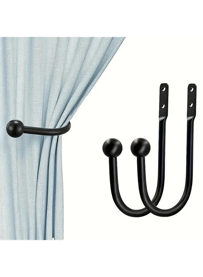 1pc Round Head U Shaped Curtain Hook Rustic Country Style Holdback Retro Design - Image 3